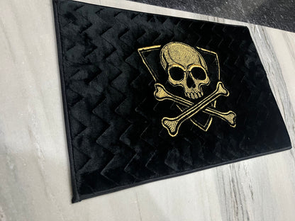Premium Skull Velvet Door Mat – Ultra Soft Anti-Skid Designer Rug