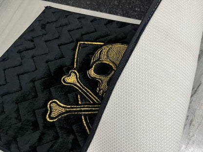 Premium Skull Velvet Door Mat – Ultra Soft Anti-Skid Designer Rug