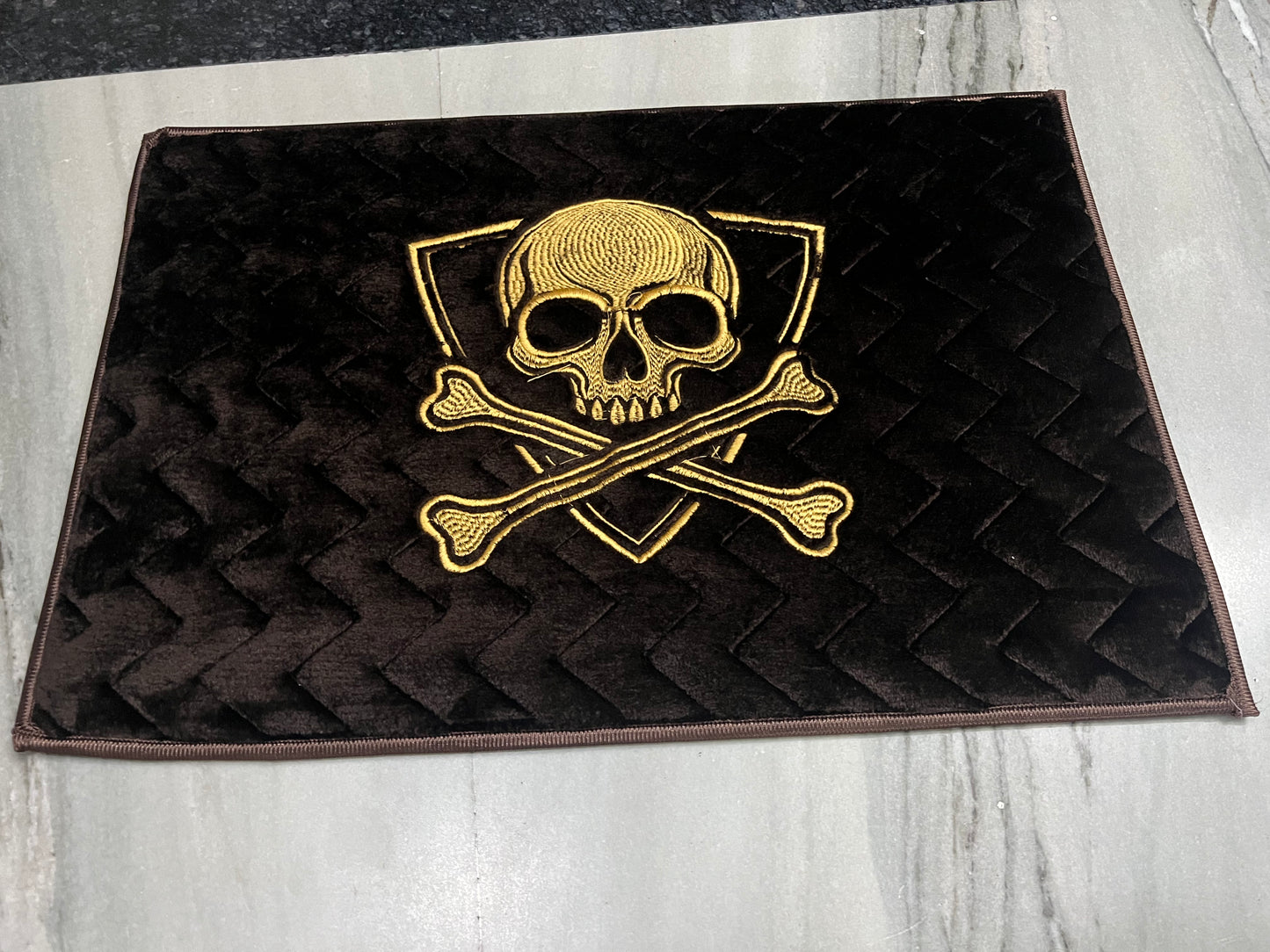 Premium Skull Velvet Door Mat – Ultra Soft Anti-Skid Designer Rug