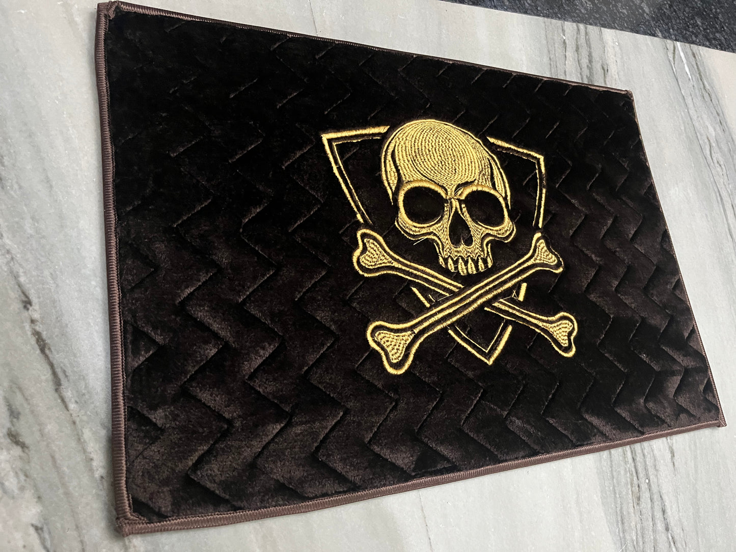 Premium Skull Velvet Door Mat – Ultra Soft Anti-Skid Designer Rug