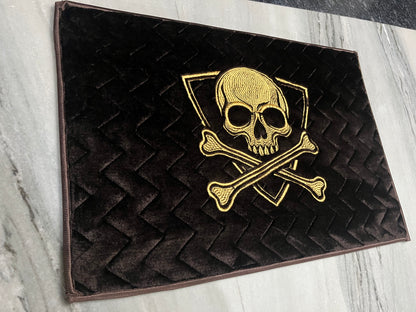 Premium Skull Velvet Door Mat – Ultra Soft Anti-Skid Designer Rug