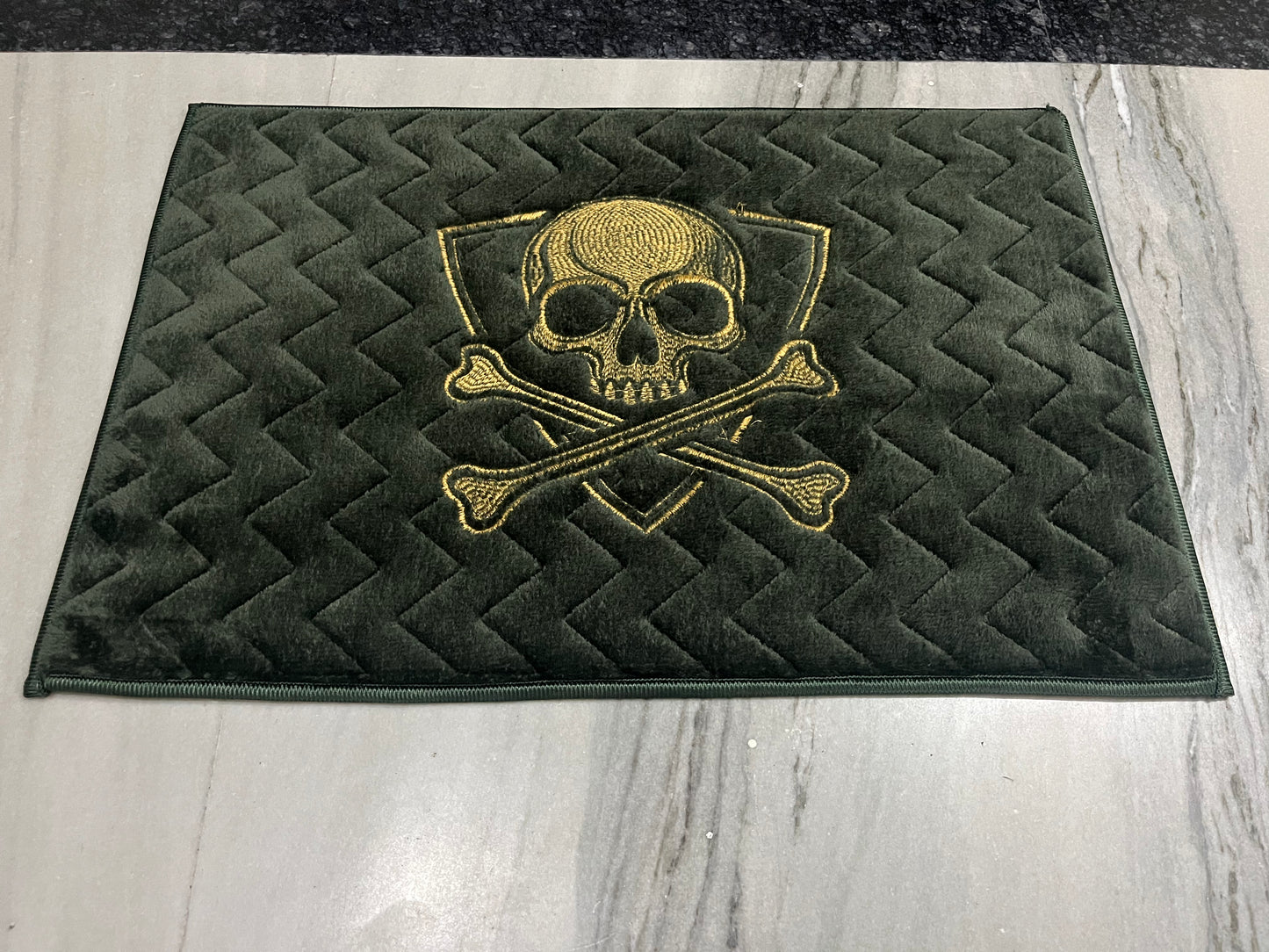 Premium Skull Velvet Door Mat – Ultra Soft Anti-Skid Designer Rug