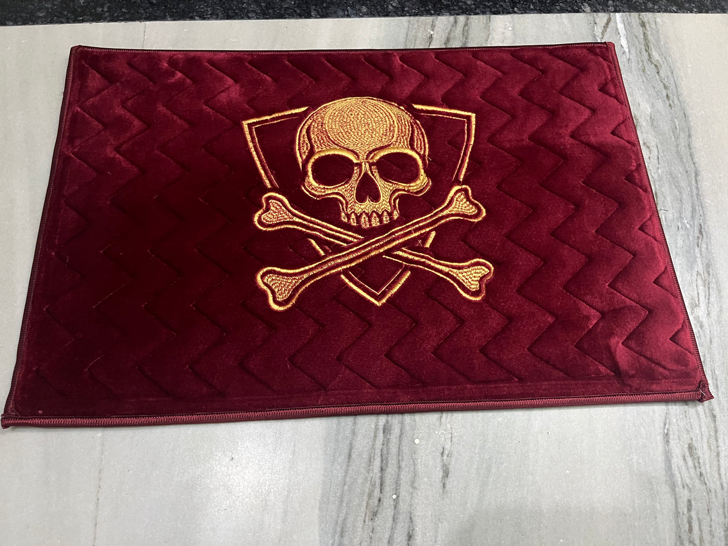 Premium Skull Velvet Door Mat – Ultra Soft Anti-Skid Designer Rug