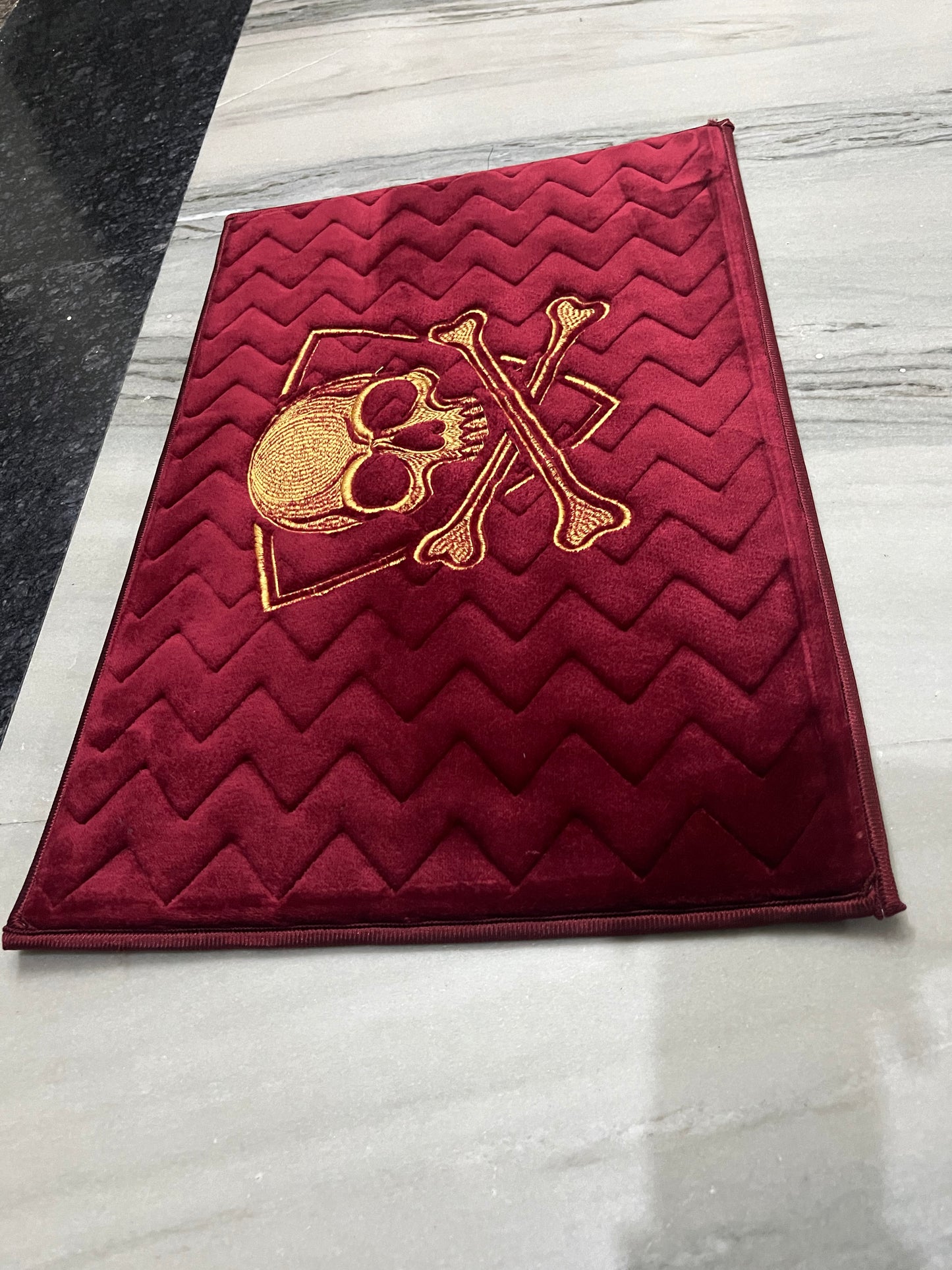 Premium Skull Velvet Door Mat – Ultra Soft Anti-Skid Designer Rug
