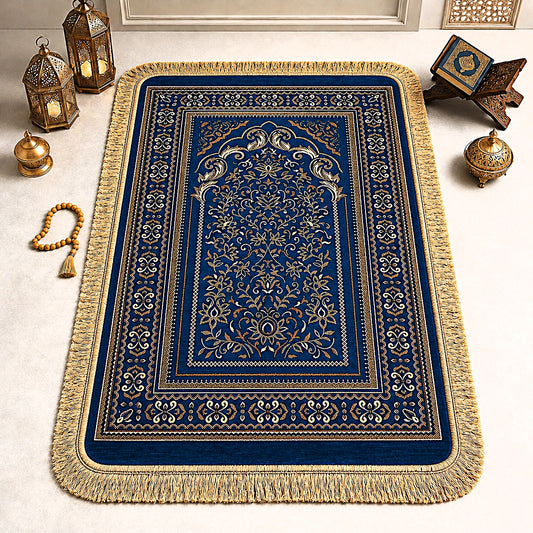 Al-Noor Cushioned Chenille Janamaz Prayer Mat