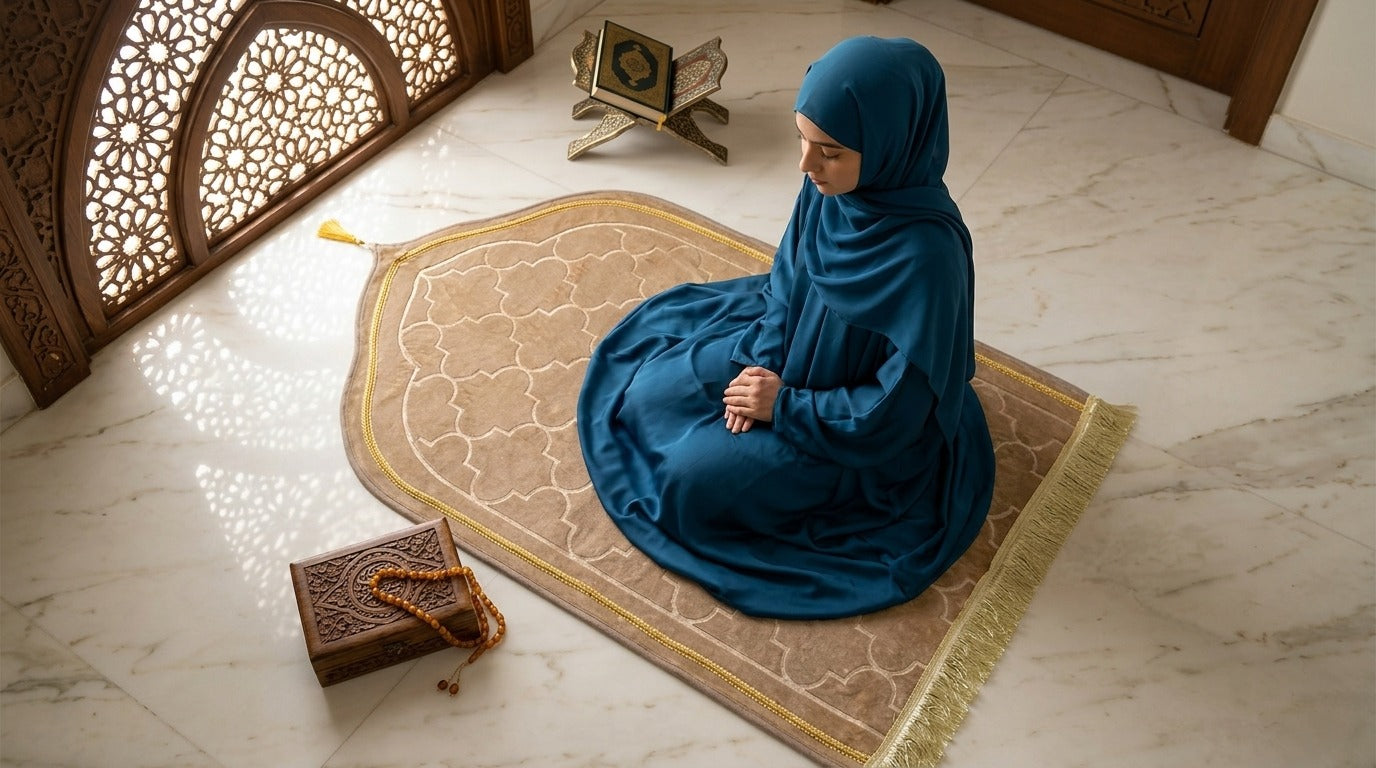 LAMNYAHOM Luxurious Velvety Chenille Janamaz Prayer Mat