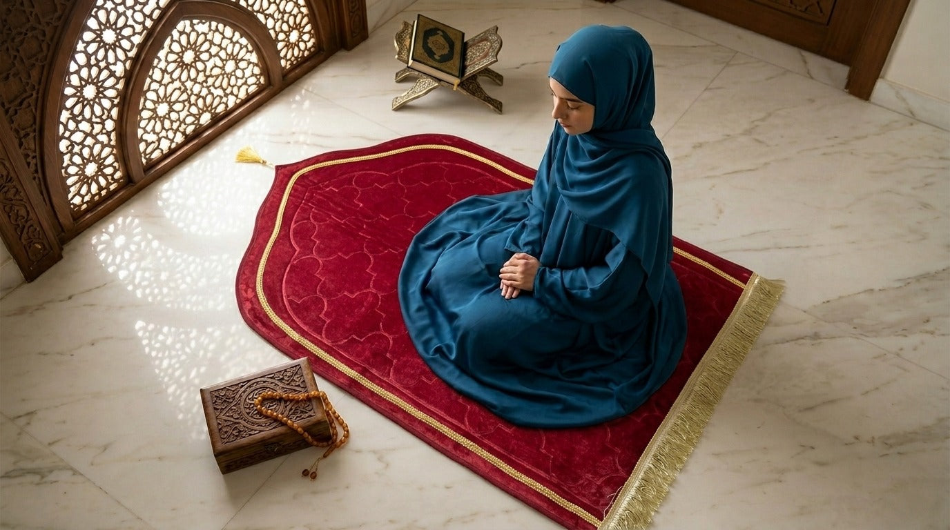 LAMNYAHOM Luxurious Velvety Chenille Janamaz Prayer Mat